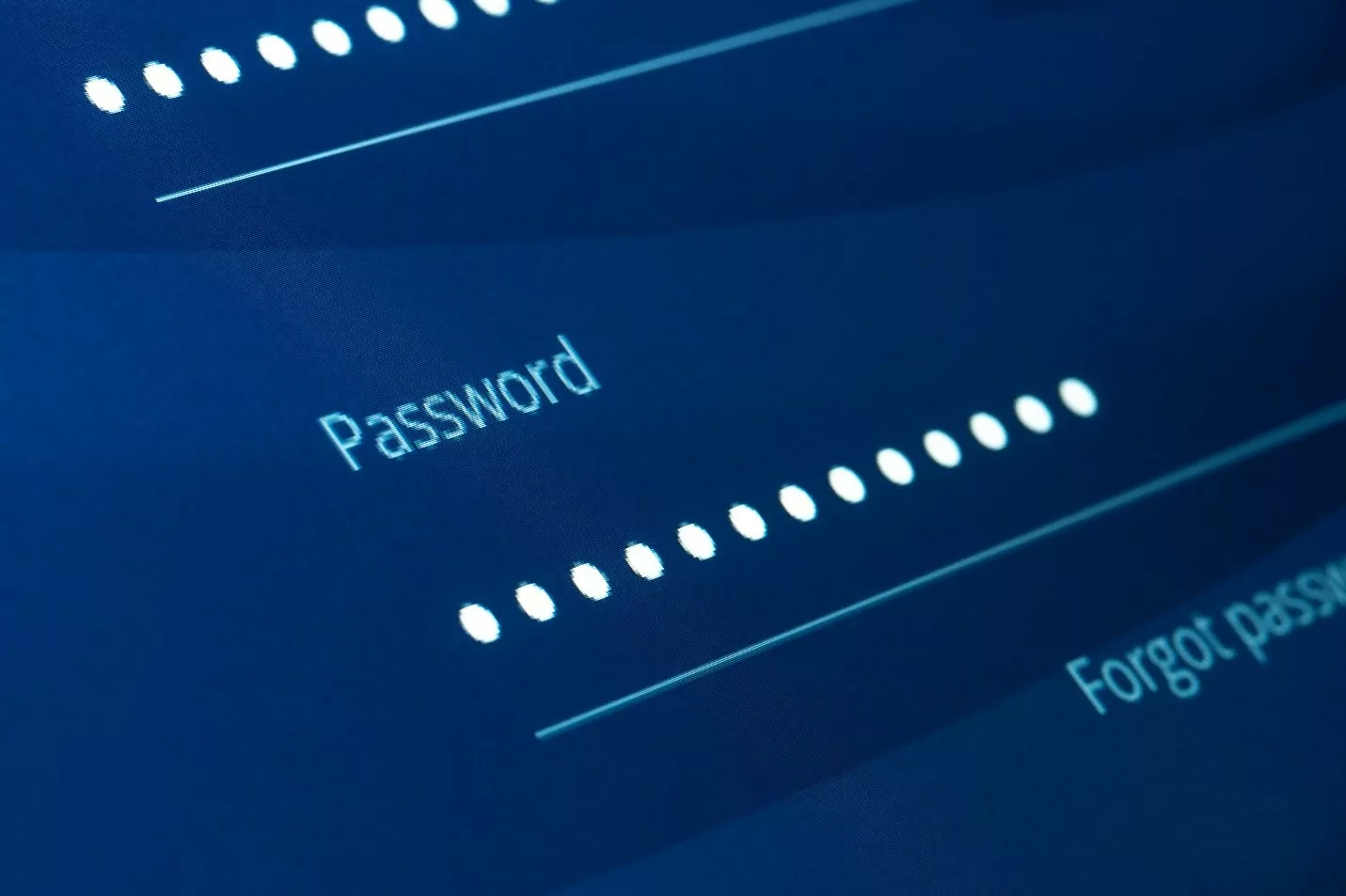 password illustration on screen